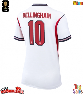 England Jude Bellingham #10 Replica Home Stadium Shirt for Women World Cup 2026 Short Sleeve